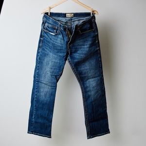 Mens Wrangler Slim Boot Jean, Size 33x32